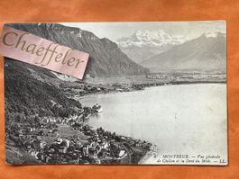 Alte Ansichtskarte von Montreux, Genfersee, ca. 1920🤞