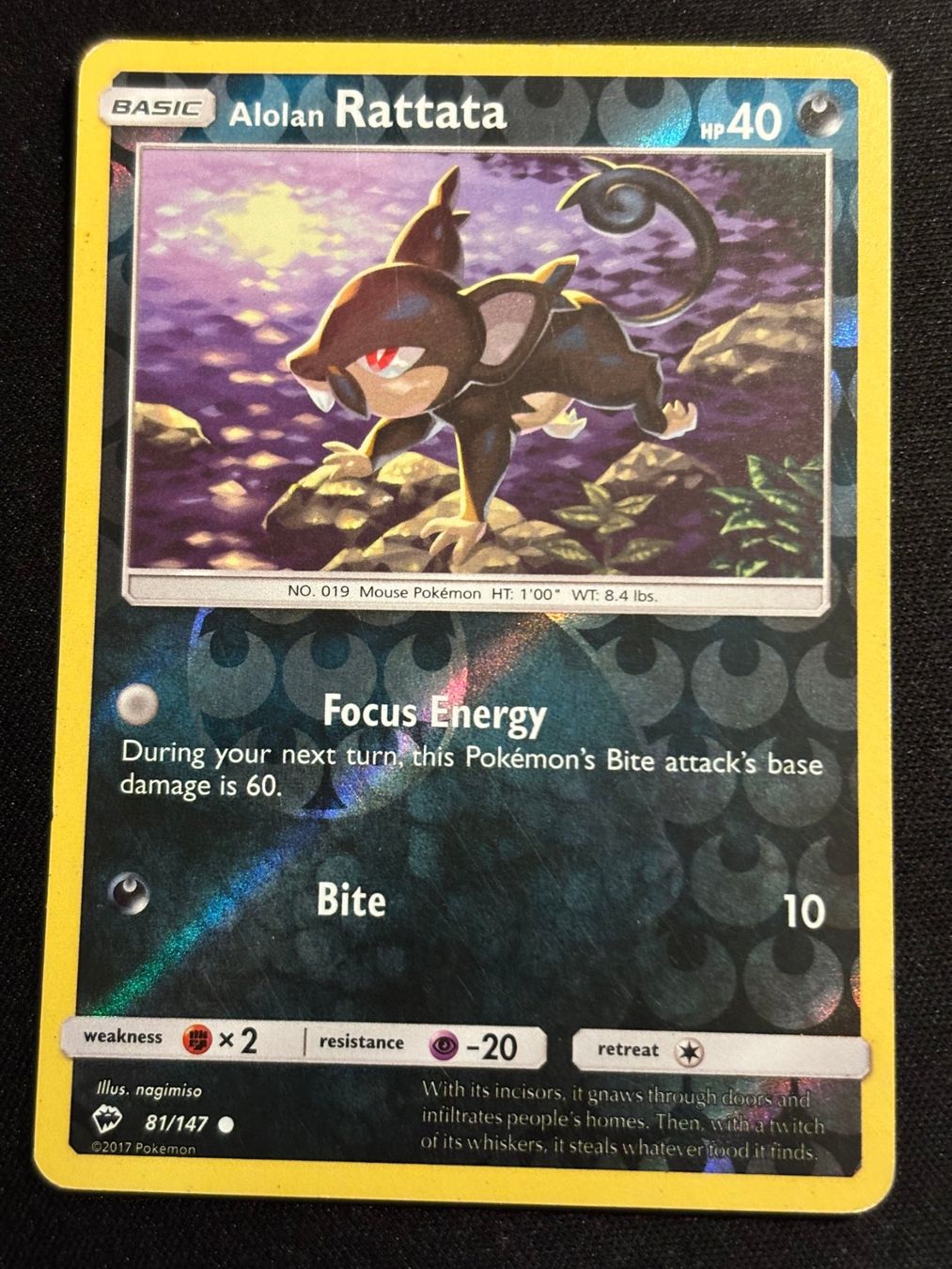 Pokémon Carte collezionabili: Pokemon Rattata - Burning-Shadows 81/147 - Deutsch – Usato da Bern venduto da Big_GS