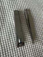 Lot manucure - coupe-ongles + pince à épiler en métal