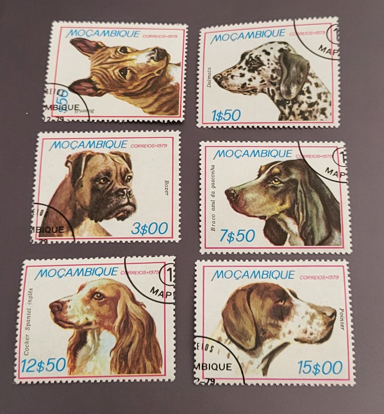 Tutti i francobolli: Mosambik 1979 Hunde – Usato da St Gallen venduto da Stampsalshobby