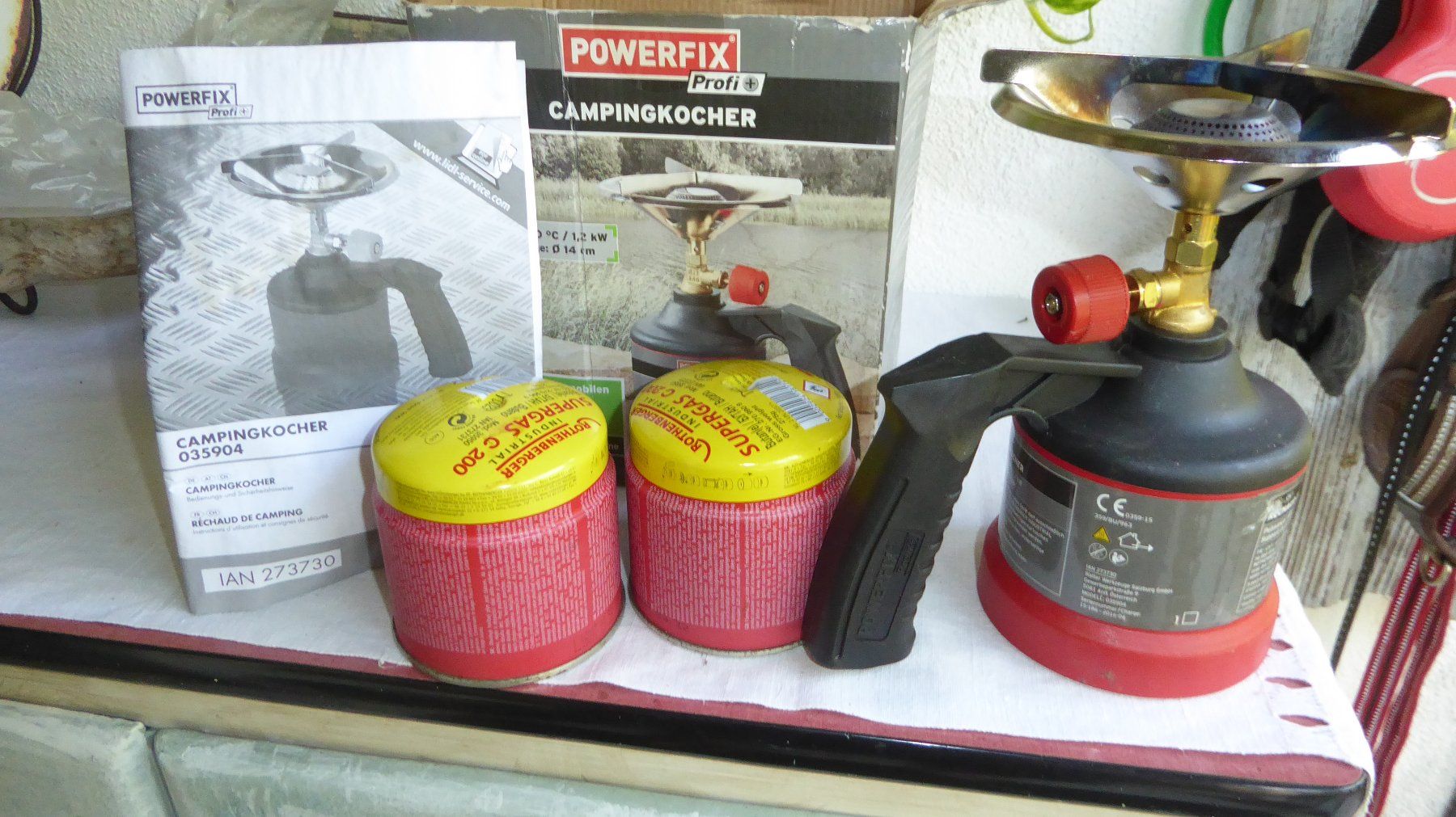 Herde: Campingkocher Powerfix Profi mit 2Katuschen Top – Gebraucht aus Sargans von Benziner