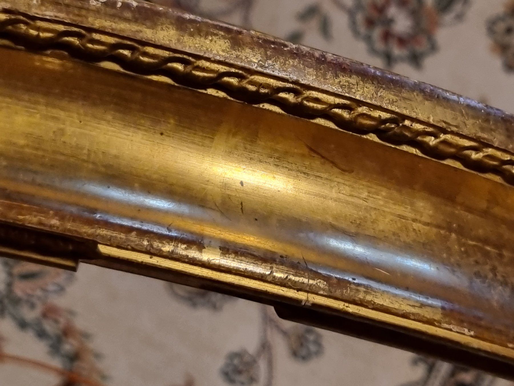Bilderrahmen: Paar grosse antike Ovalrahmen goldfarben – Gebraucht aus Scharnachtal von devin03 3