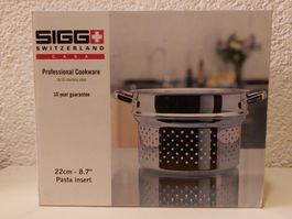 Sigg Casa Pasta Sieb Einsatz, 22cm, Neu, Edelstahl Top!