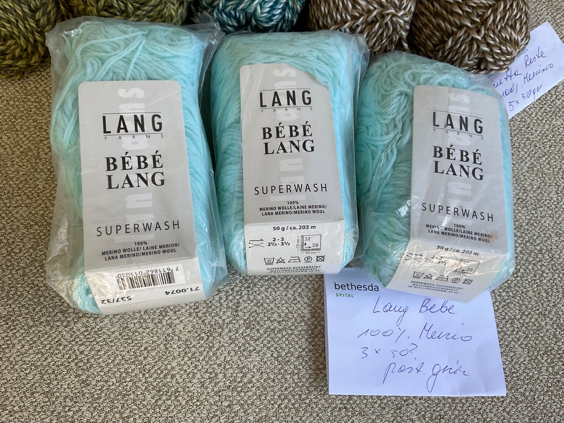 Lana: Bernetta Lang 100% Merino Strickwolle Reste – Nuovo (secondo la descrizione) da Urdorf venduto da alda02 3