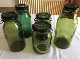 Bülacher Gläser. 1 x 2,0 Liter.  4 x 1,5 Liter.  VP je Stück