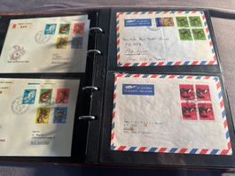 Album Schweiz Sammlung Ballonbriefe, Briefe, FDC usw.