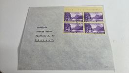 1938 4er Block Pro Patria 1.8.38 gestempelt