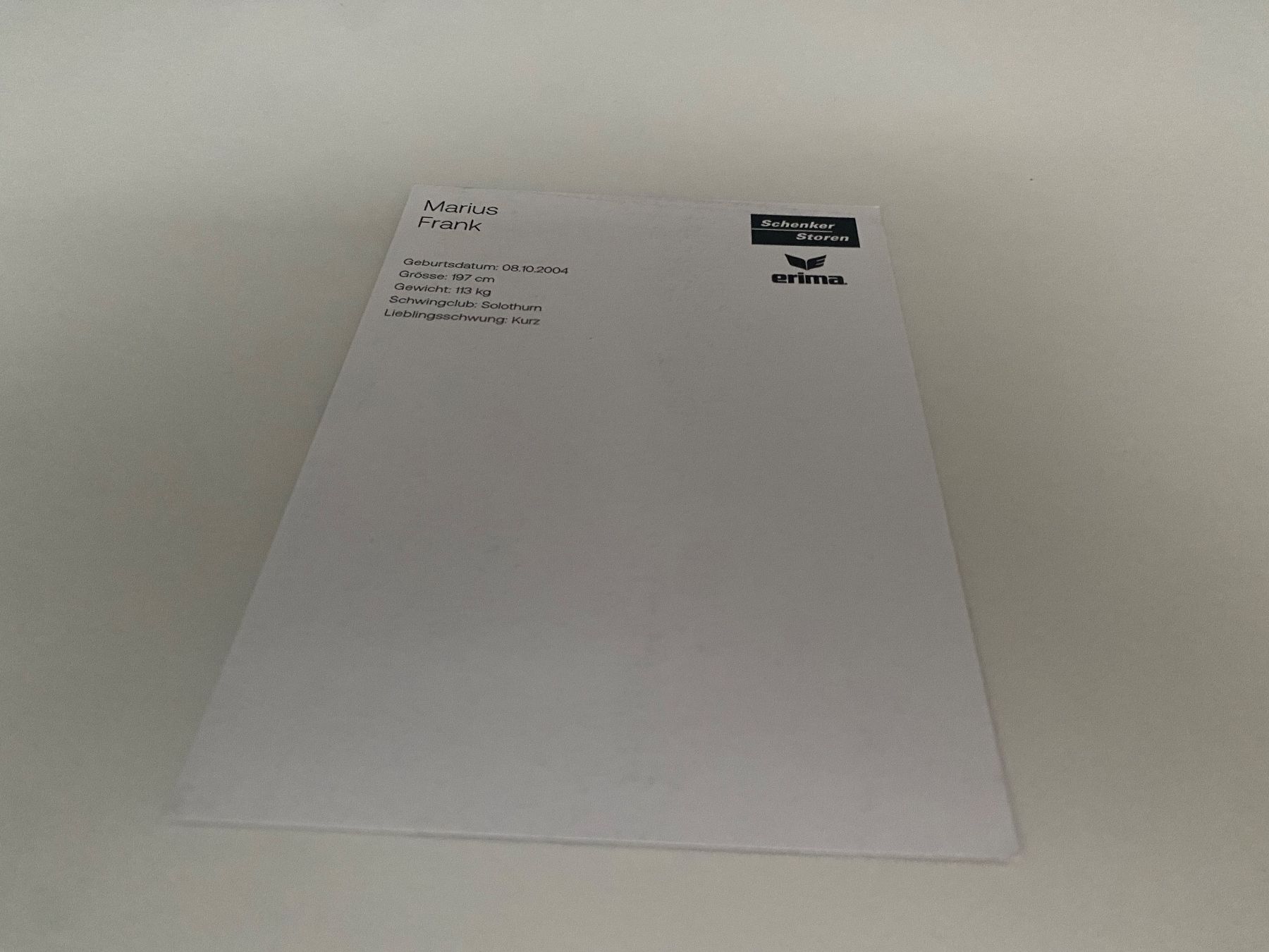 Autogramme: Autogrammkarte von Frank Marius - Schwingen – Gebraucht aus Hergiswil LU von FcMalkov 1