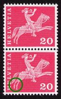 1960_358R2.01_Abart "STRICH IN HINTERBEIN + SCHWEIF" ! **