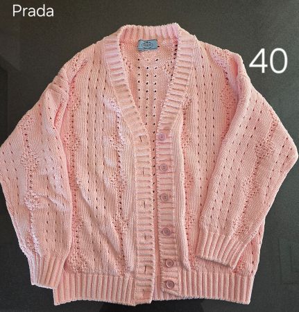 Prada Strickjacke Garn Rosa, Gr 40 🌸