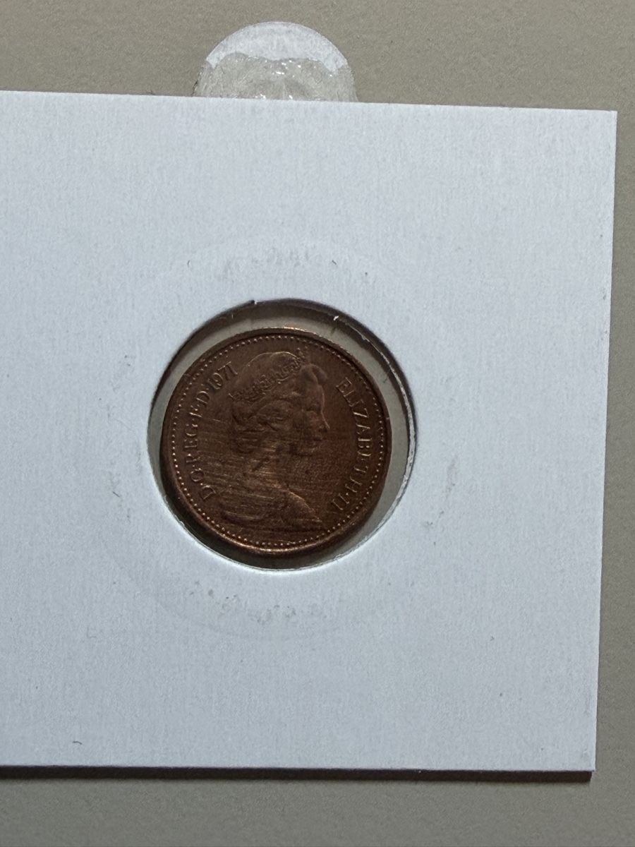 Alle Münzen: GB - 1/2 new penny- 1971 – Gebraucht aus Payerne von Mike1682 1
