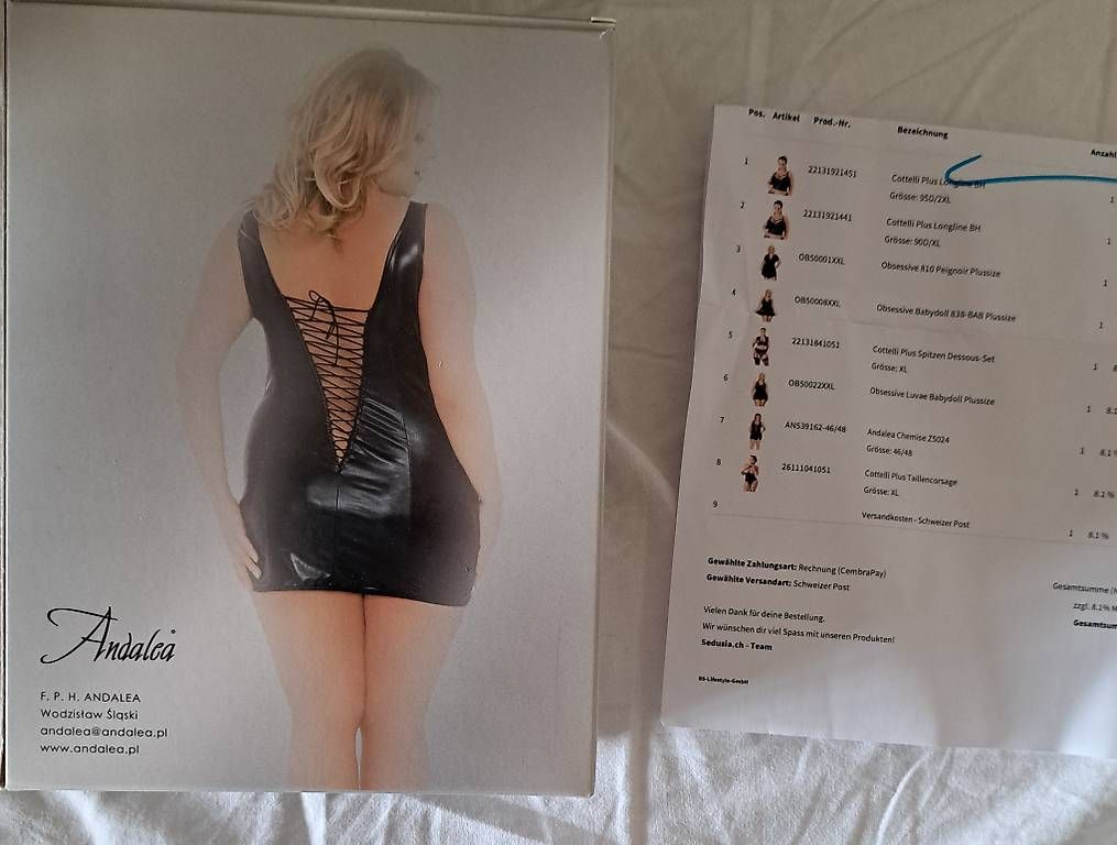 Altra biancheria intima: Andalea Erotikkleid Neu Plussize Curvy – Nuovo e nell'imballaggio originale da Thun venduto da Xheraina
