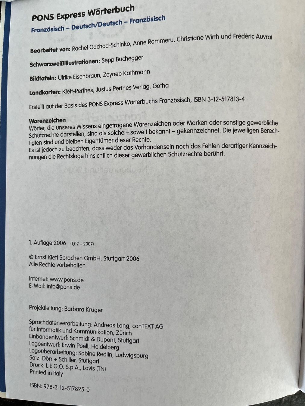 Libri: PONS Express Wörterbuch Französisch – Usato da Aeschi SO venduto da Bluemail 2