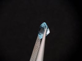 1.07ct Natur Topas aus Brasilien echt! Edelstein Blau rund
