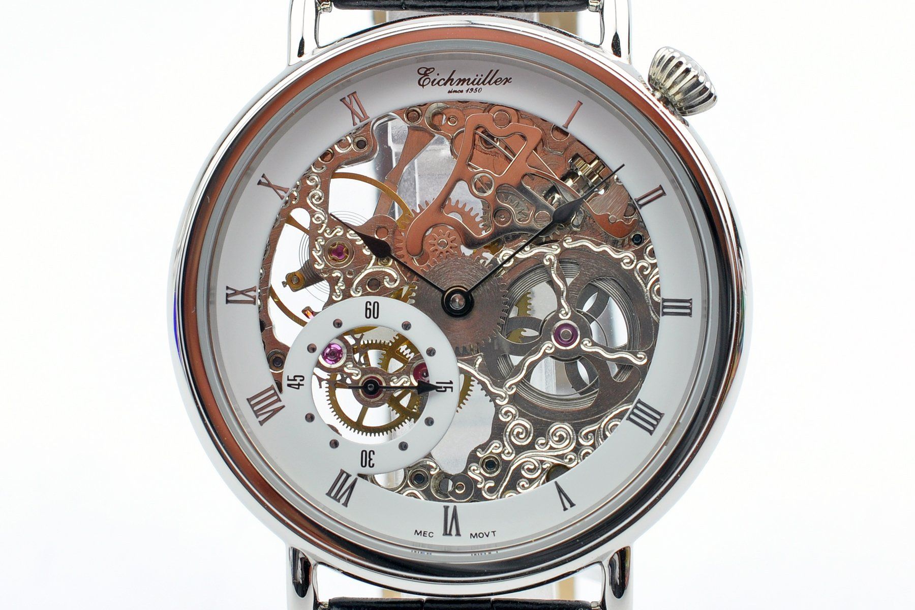 Orologi: Eichmüller schöne grosse Skelettuhr 50mm – Nuovo e nell'imballaggio originale da Wittenbach venduto da Gapservice 1
