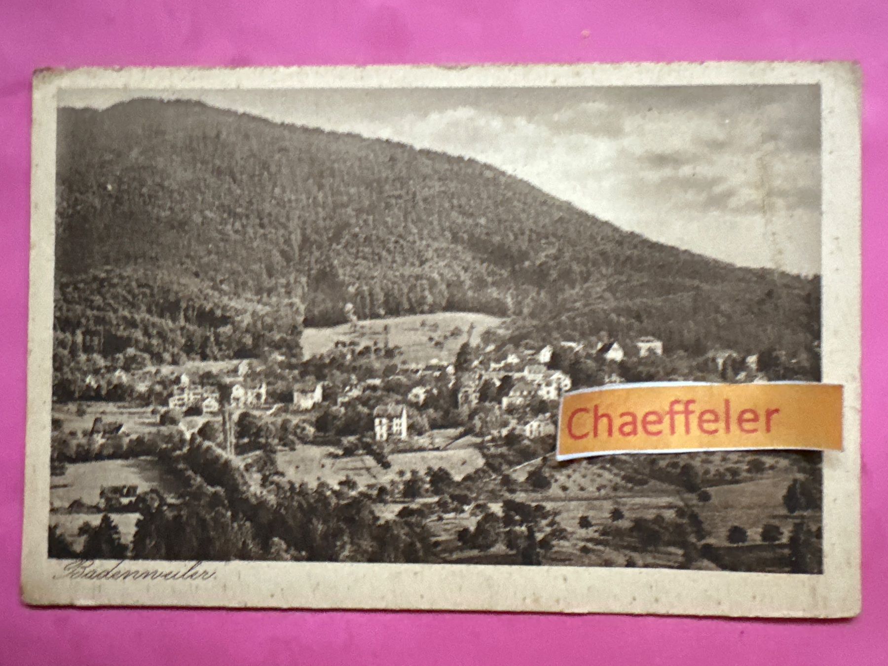 Ansichtskarten: 1927 Badenweiler – Gebraucht aus Zürich von Chaeffeler