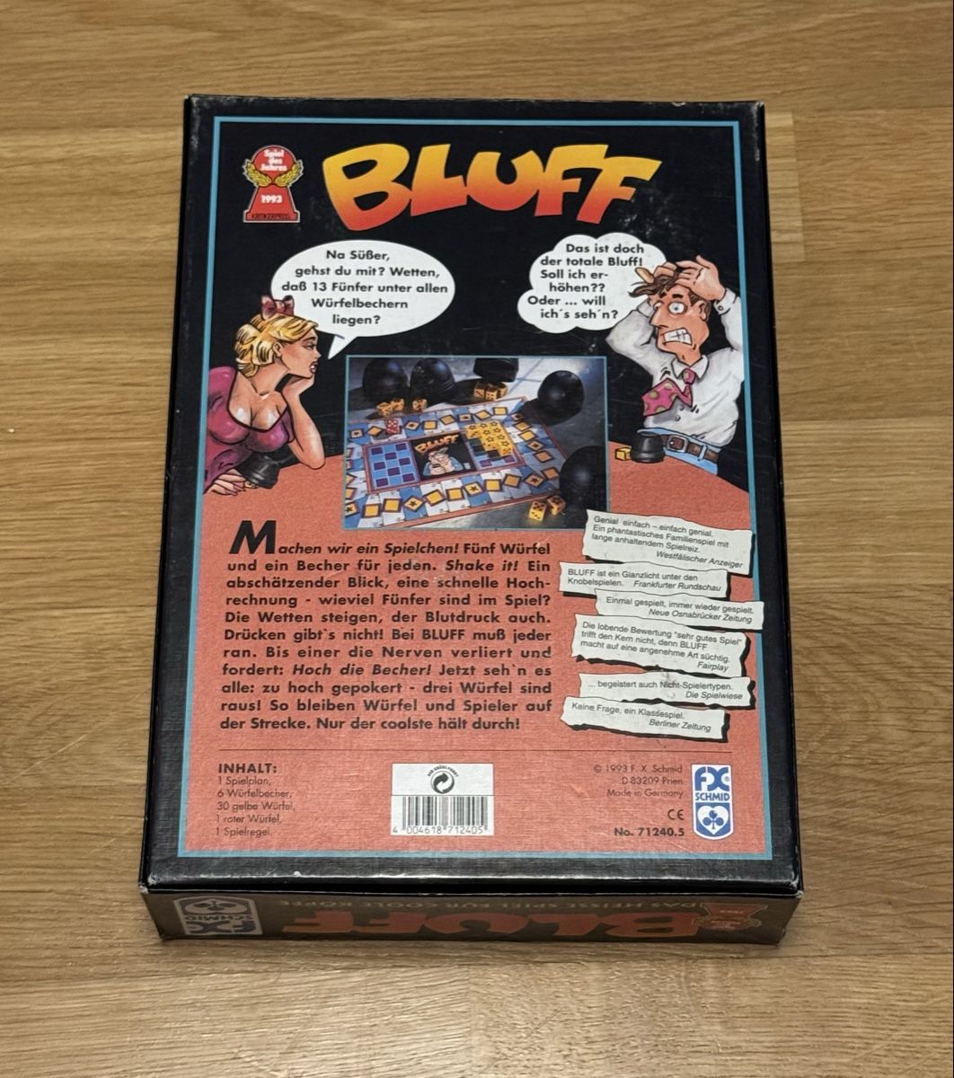 Spiele: Bluff Das Original Würfelspiel von FX Schmid – Gebraucht aus Herisau von Seyashop1 2
