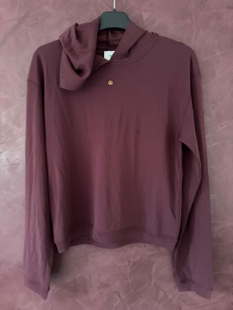 Bally Damen-Kapuzen pullover violet Viskose Gr L