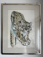 Fritz Hug 1975 Lithografie "Leopard" 17/290 67x53 cm