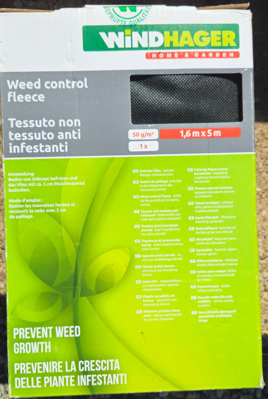 Fogli trasparenti: Unkrautvlies – Nuovo e nell'imballaggio originale da Birmensdorf ZH venduto da Nexus8 1