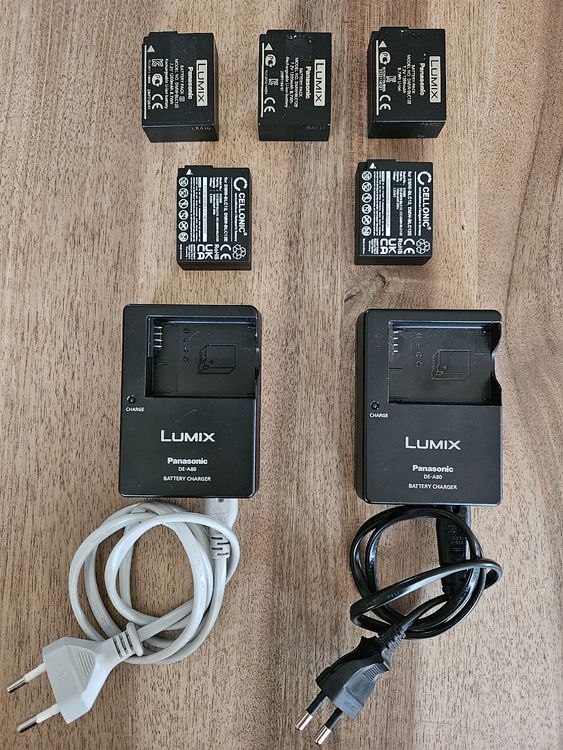 DSTE Kamera-Akku-Set (2 Akkus + Ladegerät) Kompatibel Mit Panasonic Lumix DMC-G5, G6, G7, GH2, FZ200, FZ1000