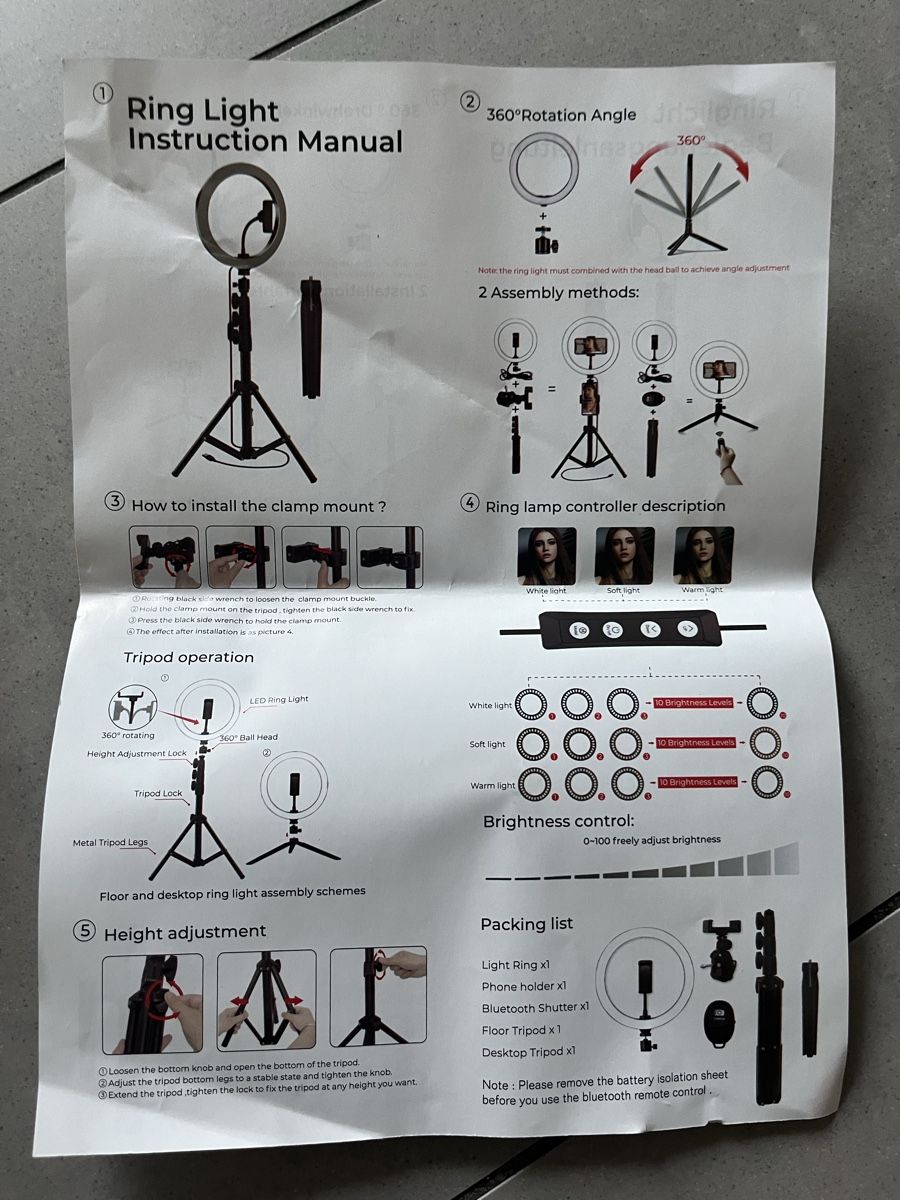 Lampade: LED Ringlicht mit Stativ – Usato da Zürich venduto da jmg_8005 3