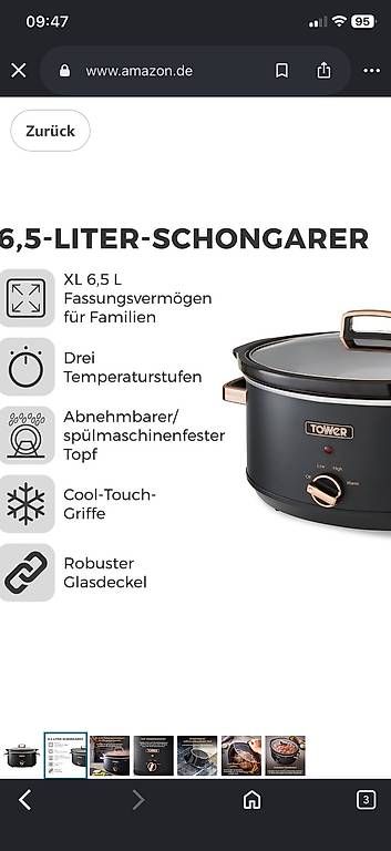 Elettrodomestici da cucina: Slowkocher Tower 6,5 lt – Usato da Pratteln venduto da Sylvie027 1