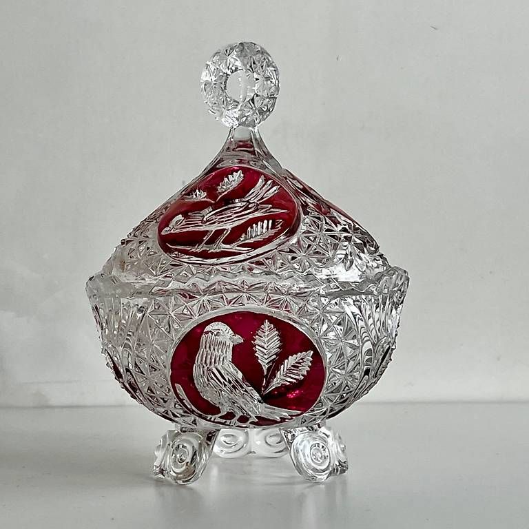 Sucriers: Ruby Crystal Bonbonnière / Hofbauer Byrdes – D'occasion à Oberägeri par Theonose74 1