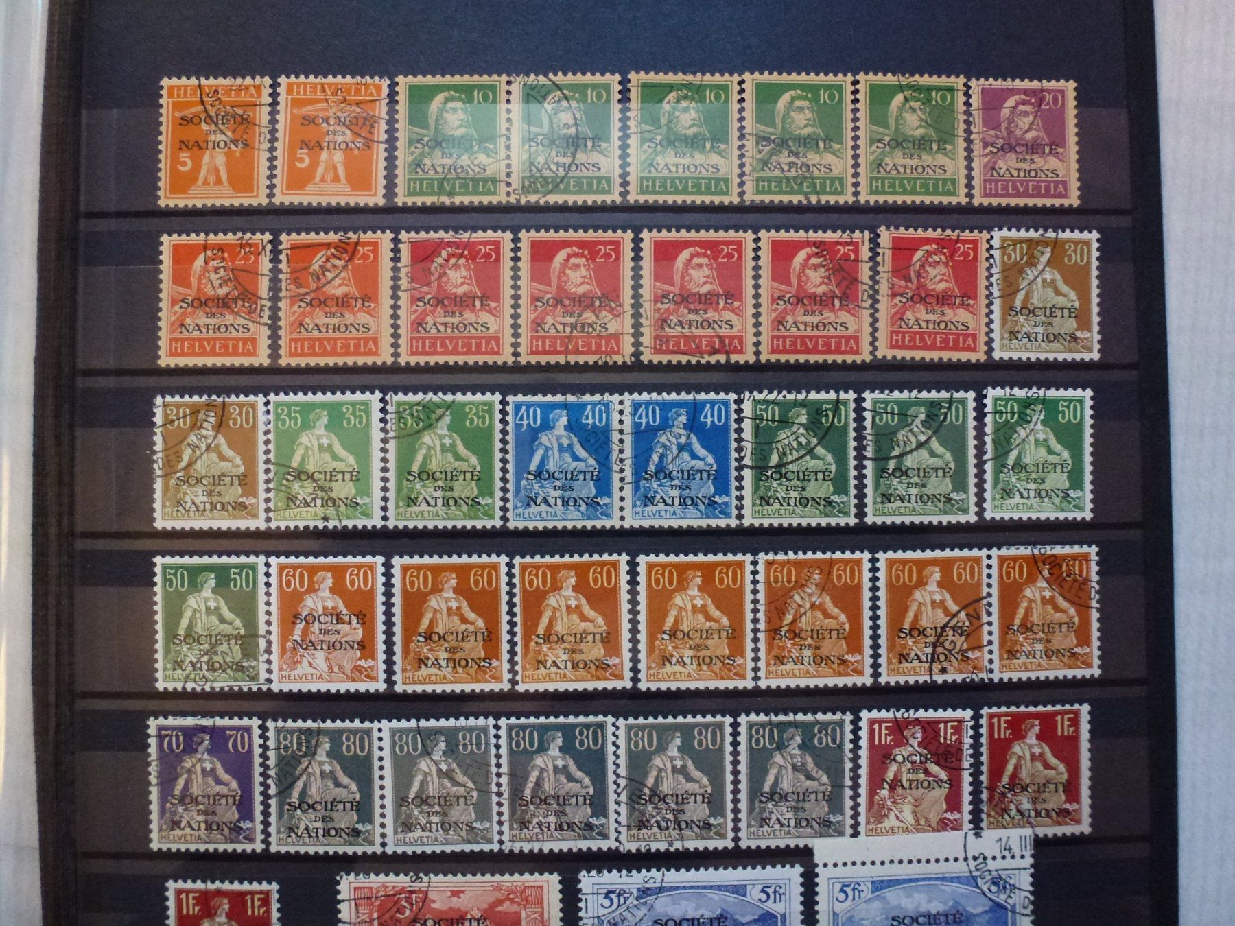 Alle Briefmarken: Posten Dienstmarken, SDN, Courrier de la Nations – Gebraucht aus Walkringen von Casablanca777 1