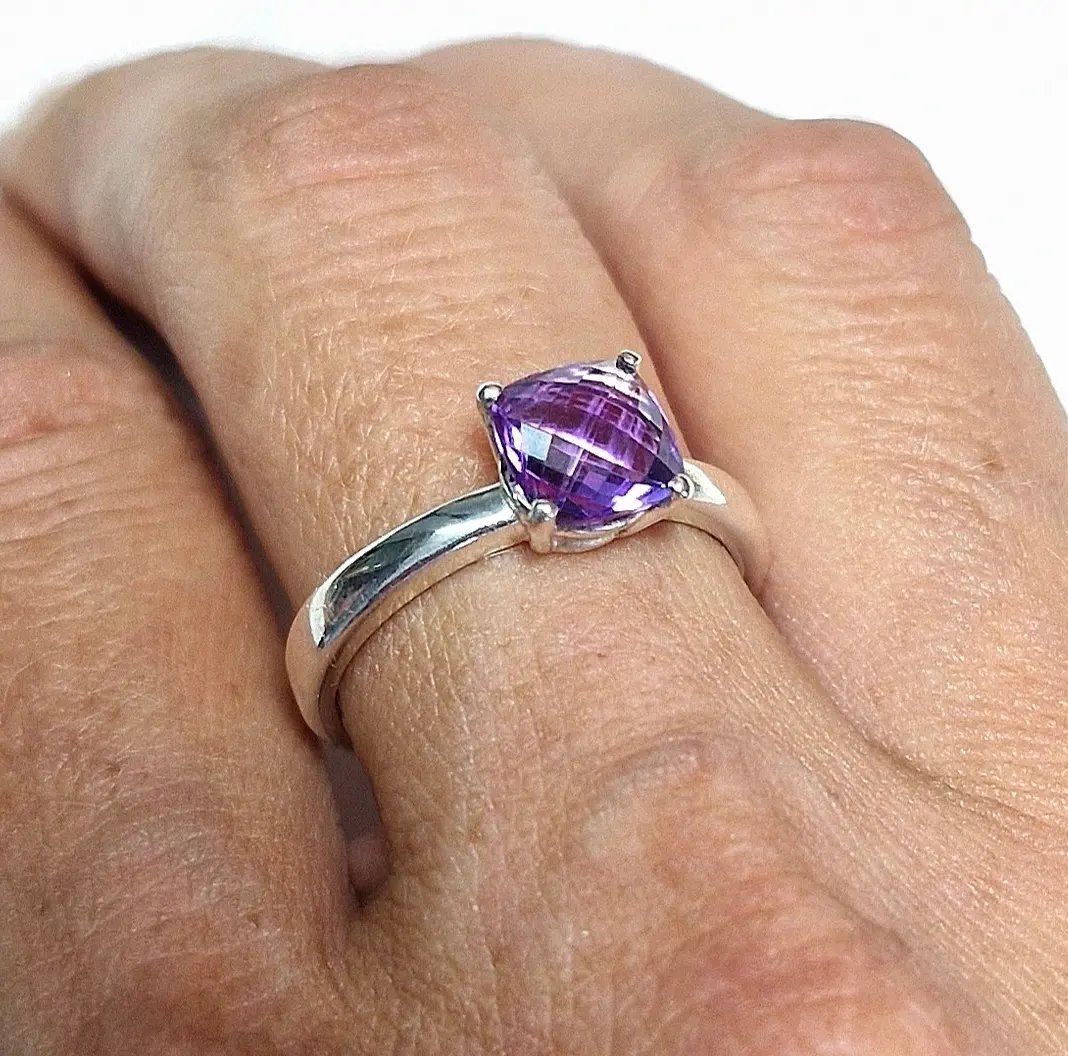 Ringe: Amethyst Ring in Silber aus der Goldschmiede – Neu und originalverpackt aus Zürich von GOS08 1