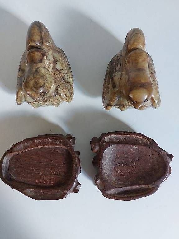 Statuette: Paire d'oiseaux en Jade – Usato da Bernex venduto da Weytras 3