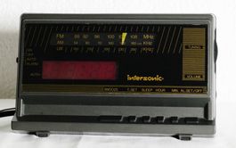 Retro Radiowecker Intersonic CR-378 Vintage Digitaluhr Rotes