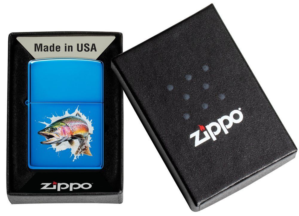 Zippo Accendini: ZIPPO Springender Fisch Feuerzeug 60007370 – Nuovo e nell'imballaggio originale da Ennenda venduto da Benzinflamme 3