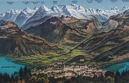 Interlaken generalansicht mit Berneralpen ( Brienzer - See )