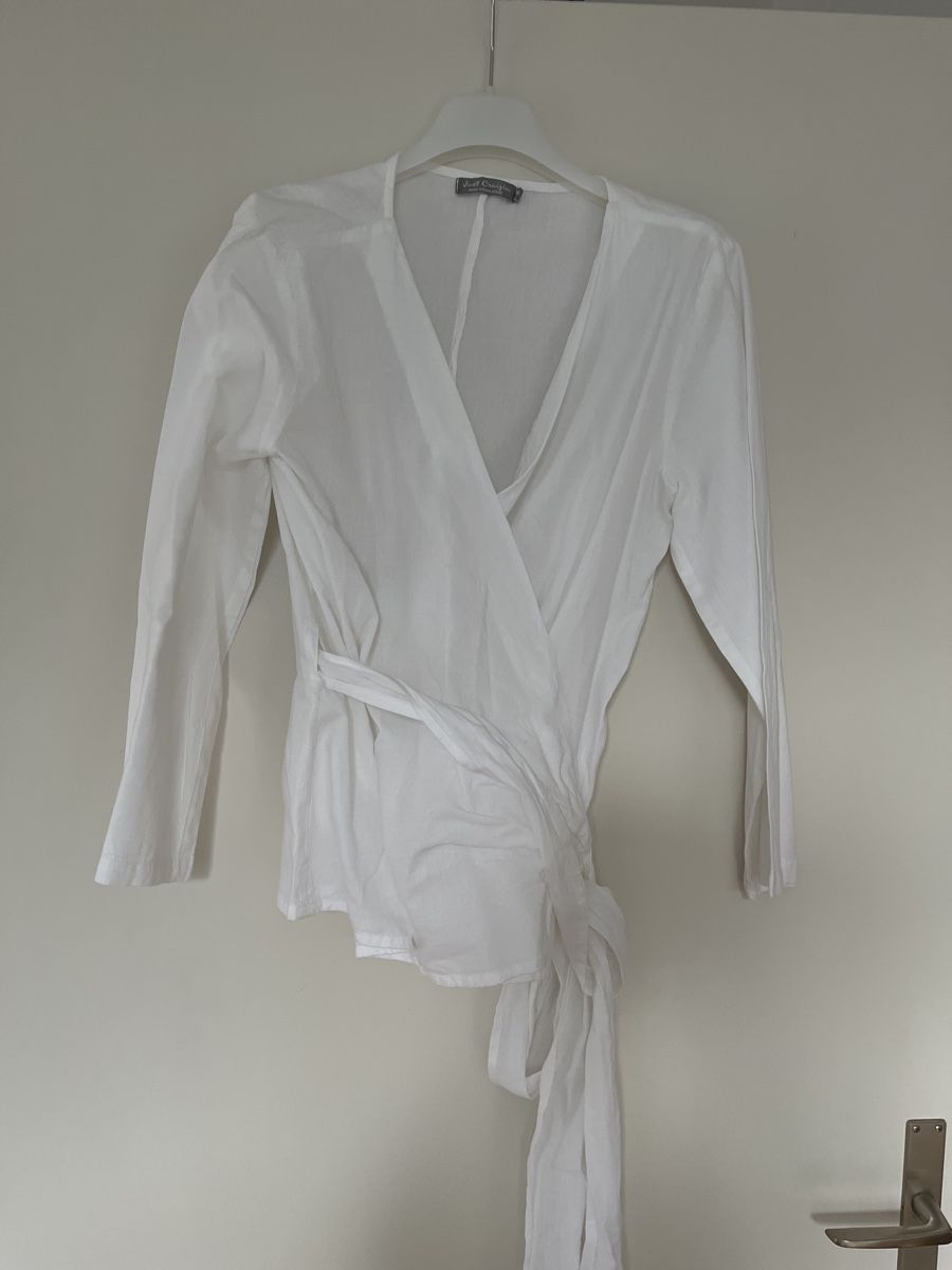 Camicette: Feminine Wickelbluse weiss M – Nuovo (secondo la descrizione) da Herrliberg venduto da spunggi