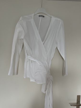 Feminine Wickelbluse weiss M