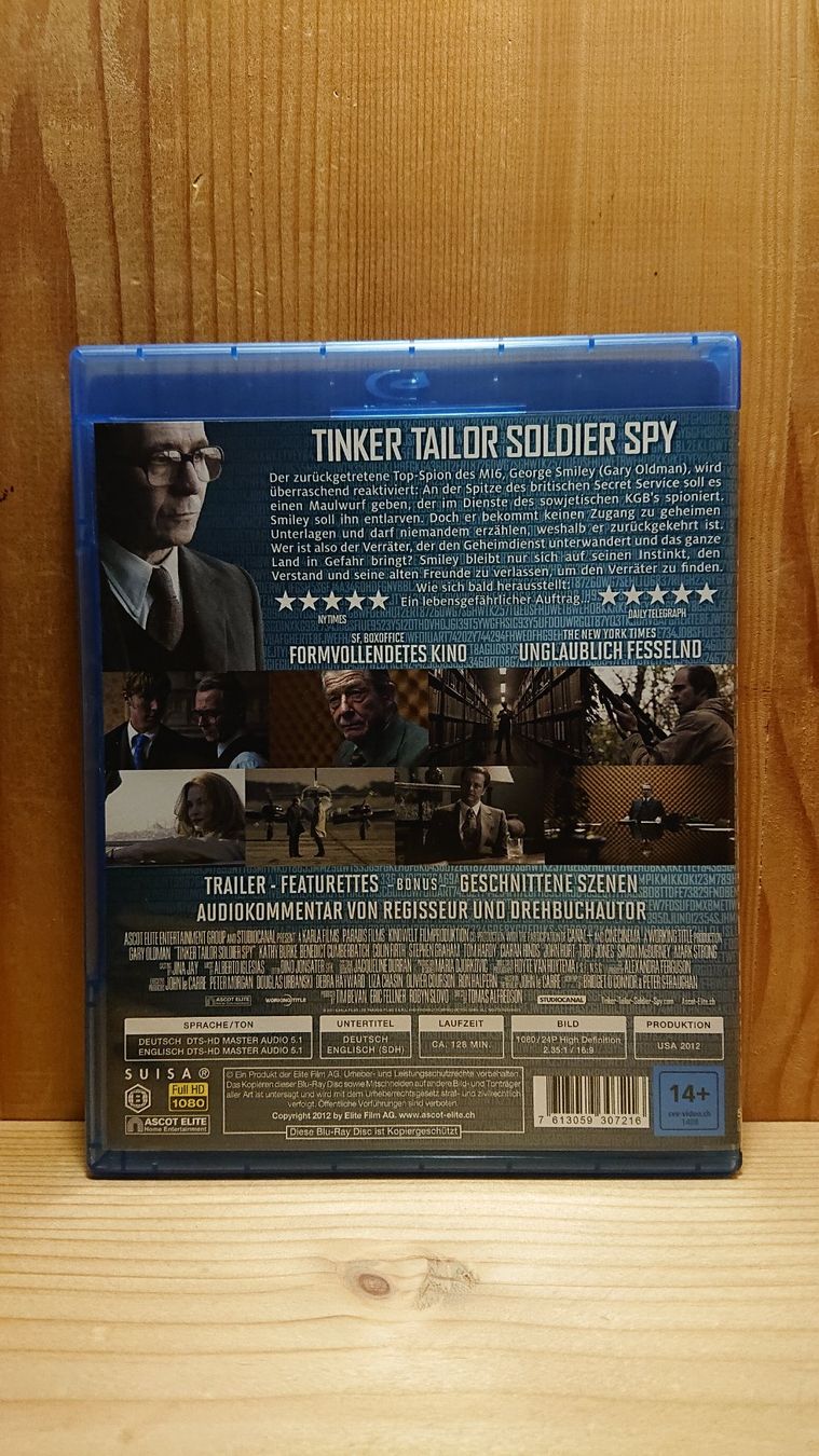 Tutti i DVDs: TINKER TAILOR SOLDIER SPY Blu-Ray mit Gary Oldman – Usato da Wilderswil venduto da Exebub 1