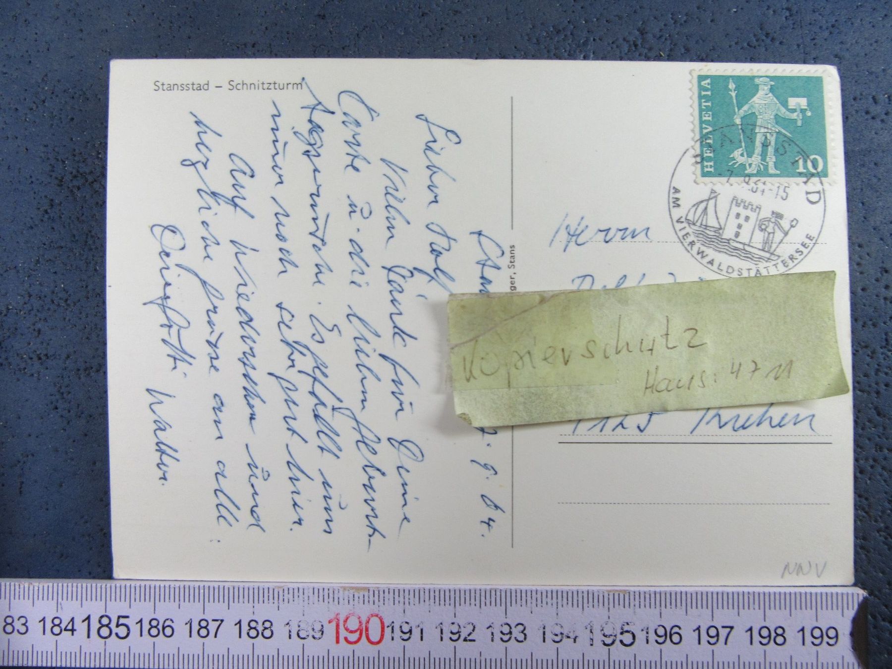 Cartoline postali: STANSSTAD SCHNITZERTURM 1964 ONW AK BOOTE – Usato da Ettingen venduto da Hausi4711 1