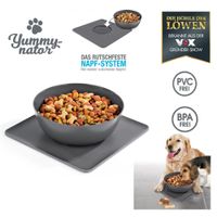 Yummynator Futternapf mit Platzmatte L grau