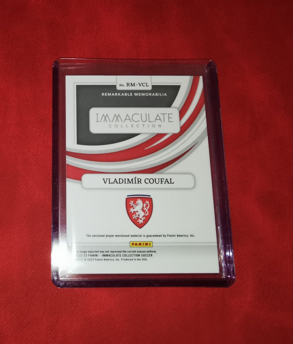 Panini Carte collezionabili: Vladimir Coufal Game Worn /25 Panini Immaculate – Usato da Ostermundigen venduto da DaCards 1