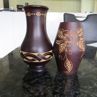 Schönen Vase aus Holz