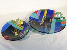 E&E Plank - 2 Glasschalen Unikate von (1998)