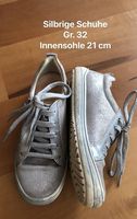 Silbrige Lederschuhe für Mädchen Gr. 32 von Geox
