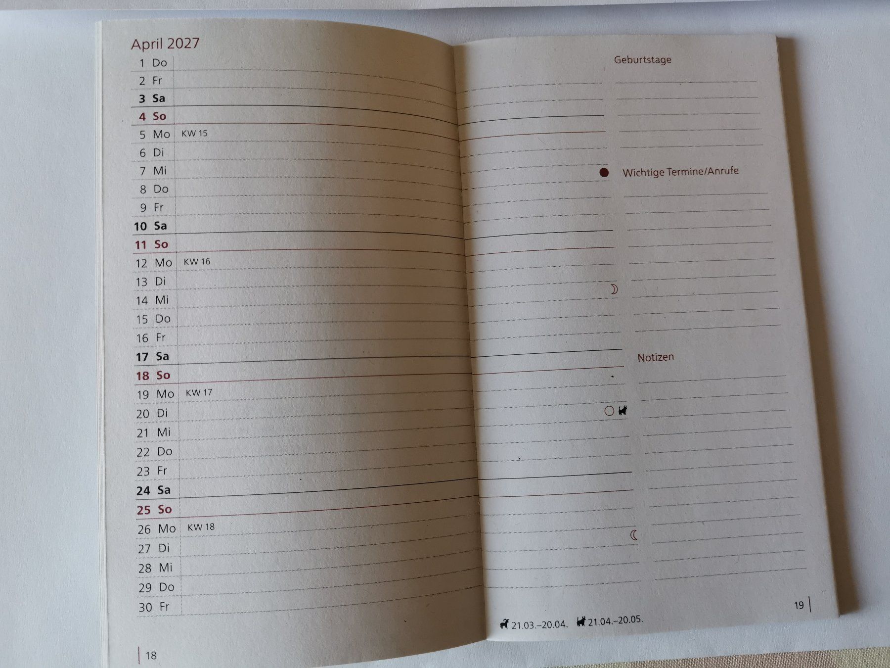 Kalender: Agenda 2027 – Neu (gemäss Beschreibung) aus Dornach von Hei50 2
