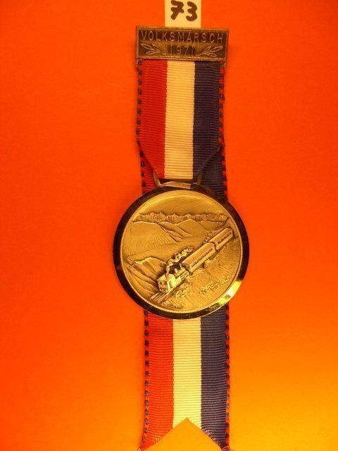 Medaillen: Medaille - Volksmarsch 1971 – Gebraucht aus Glis von Gliserhorn