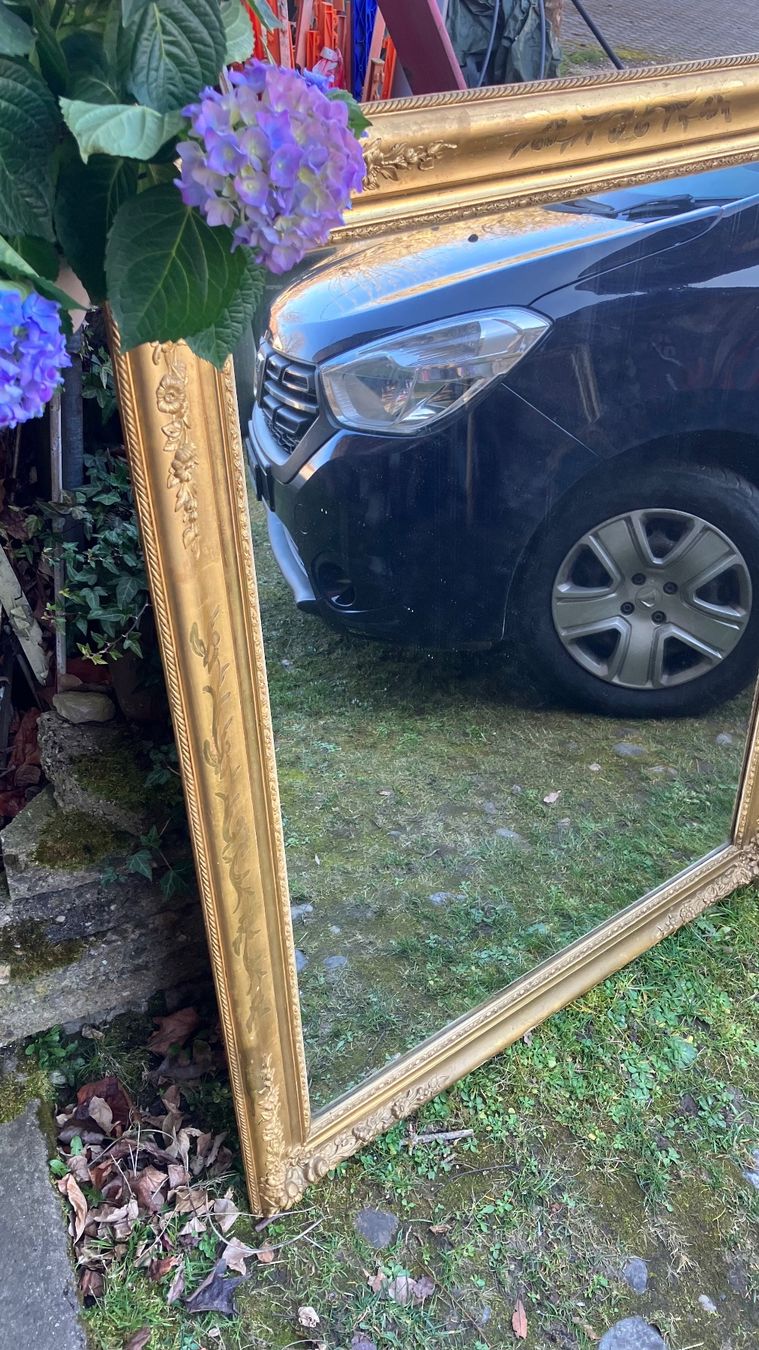 Specchi: Miroir doré feuille Gold Spiegel – Usato da St-Cierges venduto da LeRegain 2