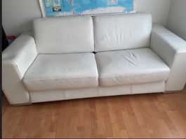 Leder Schlafsofa mit Matratze