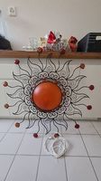 Wandlampe Sonne, rot
