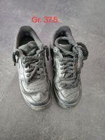 Nike Air Force 1, schwarze Lederschuhe, Grösse 37.5👟