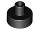 Lego Black Tile, Round 1 x 1 with Bar and Small Pin 44 Stück